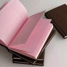 1pc Strawberry Chocolate A6 Notebook, Minimalist Pure Pink Pocket Diary, Suitable For Daily Recording And Planning Management, Perfect For School, Office, Travel, Journaling, Goal Setting And Creative Writing, Great Gift For Women, Girls, Students And Friends - Multiple Styles - View 12