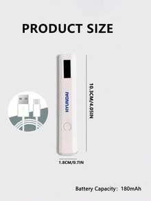 HYUNDAI Portable Mini Nail Dryer, Rechargeable Handheld Nail Lamp, UV/LED Nail Dryer With Digital Display, Fast Nail Drying Light, Suitable For Daily Outdoor Use - White - View 6