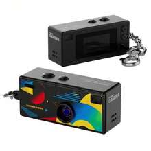 1080P Mini Keychain Camera - 0.96" HD Screen, 8MP Retro SLR Design, 160° Wide Angle, Anti-Lost Lanyard, Rechargeable Portable DV Camera Suitable For Adults/Teens/Outdoor Travel - Multicolor - View 22