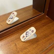 1pc Cute Cartoon Cat Mirror Phone Back Sticker Stand, Foldable Desktop Thin Invisible Phone Case Back Adhesive - Multicolor - View 15