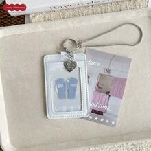 Ins Snake Bone Chain Leather Card Holder Wrist Strap 3 Inch Small Card Protective Sleeve ID Badge Bus Card Meal Card Multi-Slot Korean Style - A - View 11