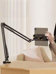 Adjustable Phone Holder, Stand, Foldable Metal Clamp Holder For Smartphone And Tablet, Compatible With IPad And Android Phones, Bedside/Desk Lamp, Birthday, Gift For Friends And Family, Office, Dorm, Room. - Black - View 7