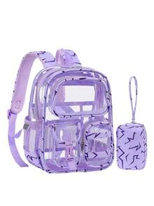 Mini Transparent Backpack 12x6x12 Stadium Approved Women's Girls Clear Small Daily Bag For Concerts Sports Events Travel Work Holidays - Multicolor - View 14