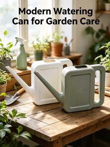 Watering Can, Large Capacity Watering Can, 1L Modern Square Watering Can, Long Spout Plastic Watering Can, Suitable For Indoor Plants - Multicolor - View 3