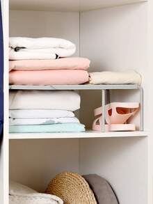 Adjustable Detachable Plastic Shoe Rack, White & Gray, Space-Saving Design, No Assembly Required, Easy To Use, Suitable For Hallway, Under Bed, Bathroom, Dressing Room, Expandable Reinforced Shoe Rack, Mother's Day Gift, Spring Storage - Multicolor - View 10