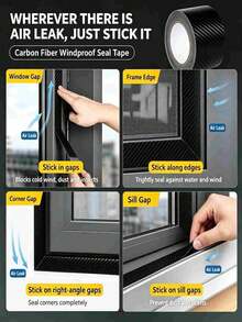 Windproof Carbon Fiber Tape, Self-Adhesive Vinyl Wrap Roll, Waterproof Anti-Scratch Door Sill Protector For Car, SUV, Truck, Automotive Exterior Trim Sticker - Multicolor - View 7