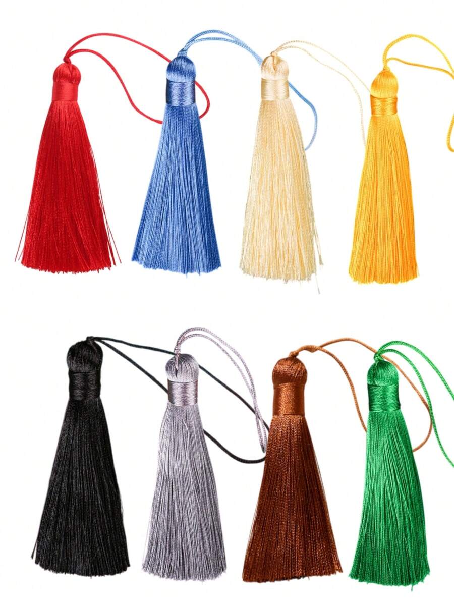 6pcs/Pack Long Polyester Tassel Garment Accessories