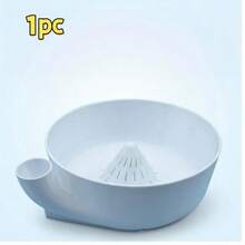 1pc White Colander Strainer, Kitchen Sink Fruit Washing Tool, Perforated Filter Basin For Rinsing Strawberries, Blueberries, Grapes And Other Berries, Suitable For Daily Kitchen Countertop And Sink Use - White - View 7