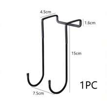 1/3/5pcs Multi-Function Stainless Steel S-Shaped Double Hooks, Removable No-Drill No-Adhesive Design, Kitchen Cabinet Bathroom Towel Coat Storage Rack - Multicolor - View 19