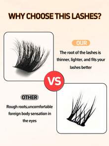 192pcs Thick False Eyelash Clusters, 200D D Curl, 10-18mm, Suitable For Beginners, Create Charming Dense Voluminous Lashes, Gift For Girls - D - View 7