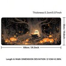 White Ghost Reading Book Pumpkin Forest Desk Mat Halloween Theme Playmat Large Rubber Mouse Pad Mousepad NonSlip Base For Work Office Game Home Tabletop Mat - View 14