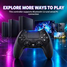 A Wireless Controller Compatible With P4, P4 Slim, P4 Pro, PC, Smartphones, Featuring A Hall-Effect Joystick, Dual Vibration Motors, A Six-Axis Gyroscope, Macro Programming, Turbo Mode, An 800mAh Battery, A Microphone, And A 3.5mm Headphone Jack. - View 8