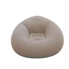 Multi‑Color Inflatable Leisure Chair With Matching Footrest Durable PVC Padded Air Sofa Ergonomic Blow‑Up Lounger Lightweight Compact Easy Storage Versatile Seating For Living Room Bedroom Camping Travel Outdoor Activities - Comfortable and Casual Style - View 10