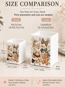 1pc Abstract Watercolor Lemon Branch Multi-Functional Storage Organizer Box - Tableware Storage Box, Desktop Organizer (Suitable For Storing Tableware, Straws, Tea Bags, Pens, Remote Controls); Compact And Space-Saving, Suitable For Kitchen, Office, Living Room (Please Check Dimensions Before Ordering) - Multicolor - View 2