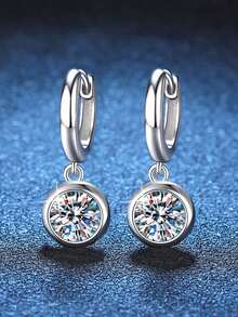 1 Pair Elegant Cubic Zirconia Earrings For Women Wedding Engagement Party Jewelry Valentine's Day Gift - 1# - View 3
