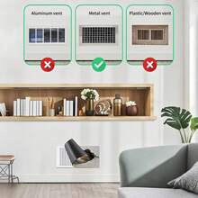 Fun Cartoon Animal Magnetic Ventilation Cover, 12 * 5.5 Inches And 15.5 * 8 Inches, Used As A Flexible PVC Sleeve Cover For Metal Floor, Wall, Ceiling Vents, Ventilation, And Odor Blockers To Prevent Foreign Objects From Falling Off - B - View 8