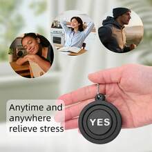 سلسلة مفاتيح مطبوعة ثلاثية الأبعاد نعم أو لا لاتخاذ القرار، حلقة مفاتيح محمولة، سحر حقيبة، هدية عطلة صغيرة للأصدقاء والعائلة - متعدد الألوان - مشاهدة 5
