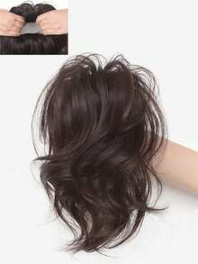 1pc Natural Seamless High Ponytail Hair Extension Band Wrap Convenient Hair Styling - Multicolor - View 3