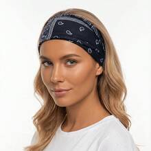 2 Pieces Paisley Print Headband Set – Bohemian Style Elastic Knotted Headband - Multicolor - View 2