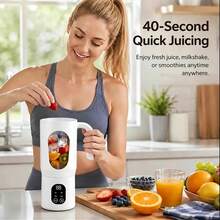 Cốc xay sinh tố cầm tay đa năng dung tích lớn cho trái cây và rau củ, cốc làm smoothie, xay tươi mọi lúc mọi nơi, dễ vệ sinh, nhiều màu lựa chọn - Nhiều màu - Xem 3