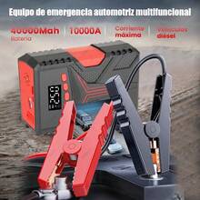 Arrancador de Batería para Auto 10000A Portátil, Compresor de Aire 150 PSI con Power Bank 40000mAh, Inflador Inteligente con Pantalla LED para Coche, Moto y Vehículos - Negro - Ver 2