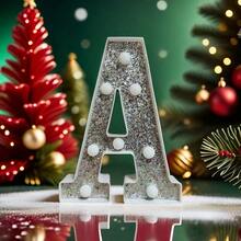 21cm/8.27in Silver Letter Light Home Decor, Wedding Birthday Party Proposal Decoration Letter & Number Light, Girls Dorm Room Decoration Light, Letter Light Sign - Warm white light - View 38