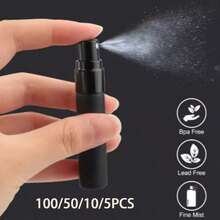 100/50/10/5入 2ml/5ml 便攜黑色香水噴霧瓶 塑膠空化妝品分裝瓶 樣品管 旅行化妝工具 迷你香水瓶 適用錢包、手提包、旅行必需品 - 彩色 - 查看 1