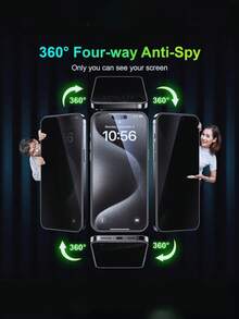 1片360°全方位隱私螢幕保護貼，四面完全不可見。防偷窺、防指紋且耐摔的強化玻璃，提供全方位的隱私保護。相容Apple裝置：14 6.1"、13、18 Pro、18 Pro Max、13 Pro 6.1"、15、16 Pro、16 Pro Max、17、17 Pro及17 Pro Max - 黑色 - 查看 33