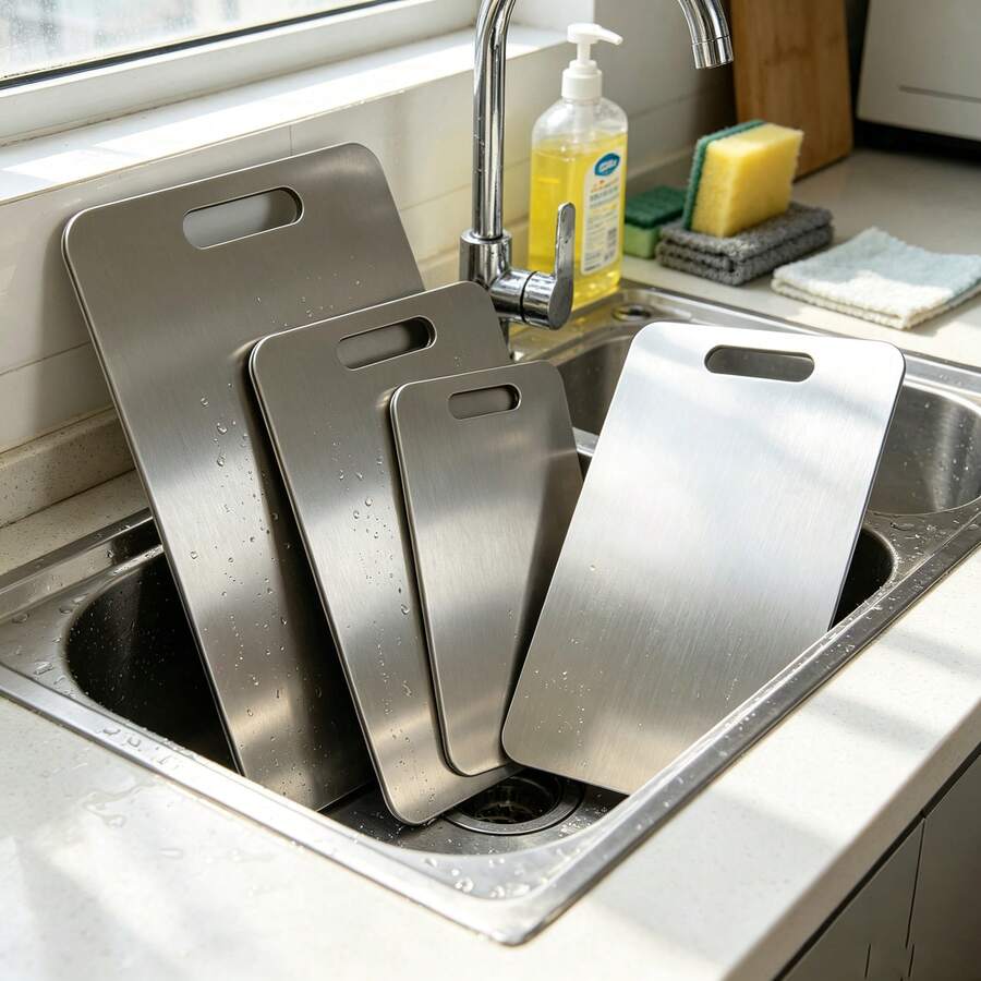 Pure Titanium Cutting Board Antibacterial Anti-Mold Double-Sided Chopping Board Christmas Halloween Thanksgiving Kitchen Home Use Cutting Board Fruit Vegetable Meat Separate Cutting Board Cutting Board Easy To Clean Non-Stick Knife Kitchen Storage Hanging Hole Design - View 1
