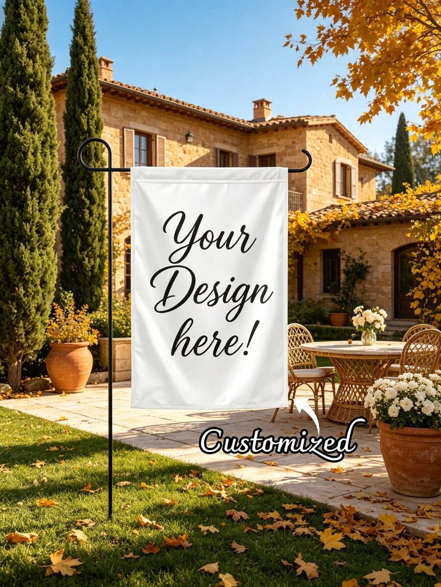 1pc Custom Garden Flag Personalized Yard Flag,Custom Photo/Text/Logo/Your Design Flag Outdoor Decor,Customizable Gift Housewarming Gift,Garden Decor,Gift For Him/Her,Christmas - Multicolor - View 1