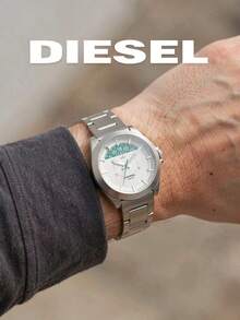 Diesel DZ1699 Classic Men's Gift Wrist Watch, Date Display 10BAR Water Resistant Daily Wristwatch - Silver - View 3