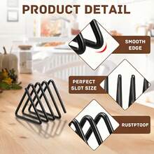 1pc Heavy Duty Metal Cutting Board Storage Rack - Triangular Cutting Board Holder, Space-Saving Cabinet/Countertop Organizer, Baking Sheet Rack - Sturdy Kitchen Storage Rack (No Screws/Easy Installation), Kitchen Storage Container, Kitchen Countertop Organizer, Kitchen Storage Rack, Kitchen Storage Shelf, Kitchen Supplies Storage, Kitchen Storage Solution, Baking Storage - Black - View 5