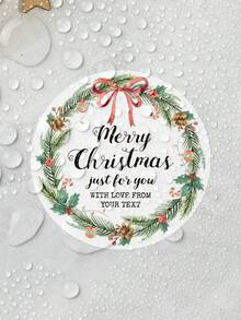 1/30/90/160pcs Customizable Christmas Theme Round Stickers, Multi-Color PVC Waterproof & Oil-Proof, Diverse Christmas Classic Element Combination Design, Suitable For Gift Box Decoration, Item Classification Labeling, Storage Box Identification, Wine Bottle Decoration And More, Perfect For Friends, Colleagues, Family, Christmas, Parties, Birthday Parties - Multicolor - View 4