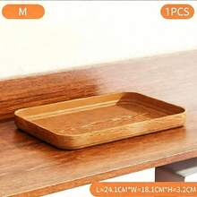 1/2PCS Wood Grain Plastic Tray, Storage Dish, Can Be Used To Hold Tea, Coffee, Food Cups Or Plates, Suitable For Halloween, Christmas, New Year, Birthday Party, Wedding, Festival Celebration, Home Decor For Autumn And Winter - View 8