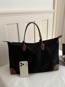 Large Capacity Women's Bag Fashionable Ladies Large Bag Boston Pillow Bag Commute Versatile Shoulder Bag Large Tote Bag - Black - View 6