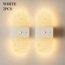 Crystal Sensor Wall Light Acrylic Wall Lamp USB Night Light Decorative Wall Light Wireless Wall Light Battery Powered Alloy Design Rechargeable Magnetic Night Light Suitable For Hallway, Cabinet And Room Decoration - Round Multicolor - View 26