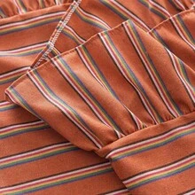 1pc French Vintage Green Plaid Fabric Ruffle Edge Tablecloth, Pleated Hem Round Tablecloth, INS Style Home Restaurant Dining Table Decor Cloth - Red - View 2