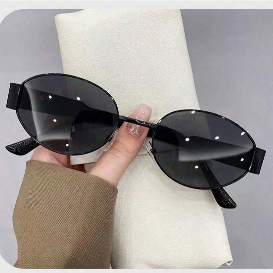 1PC Women's Casual Versatile Oval Fashion Glasses - Multicolor - View 1