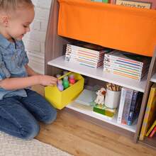 Estantería de Madera de Bolsillo con eslingas y estantes, Muebles para niños, Ceniza Gris - Gris - Ver 2