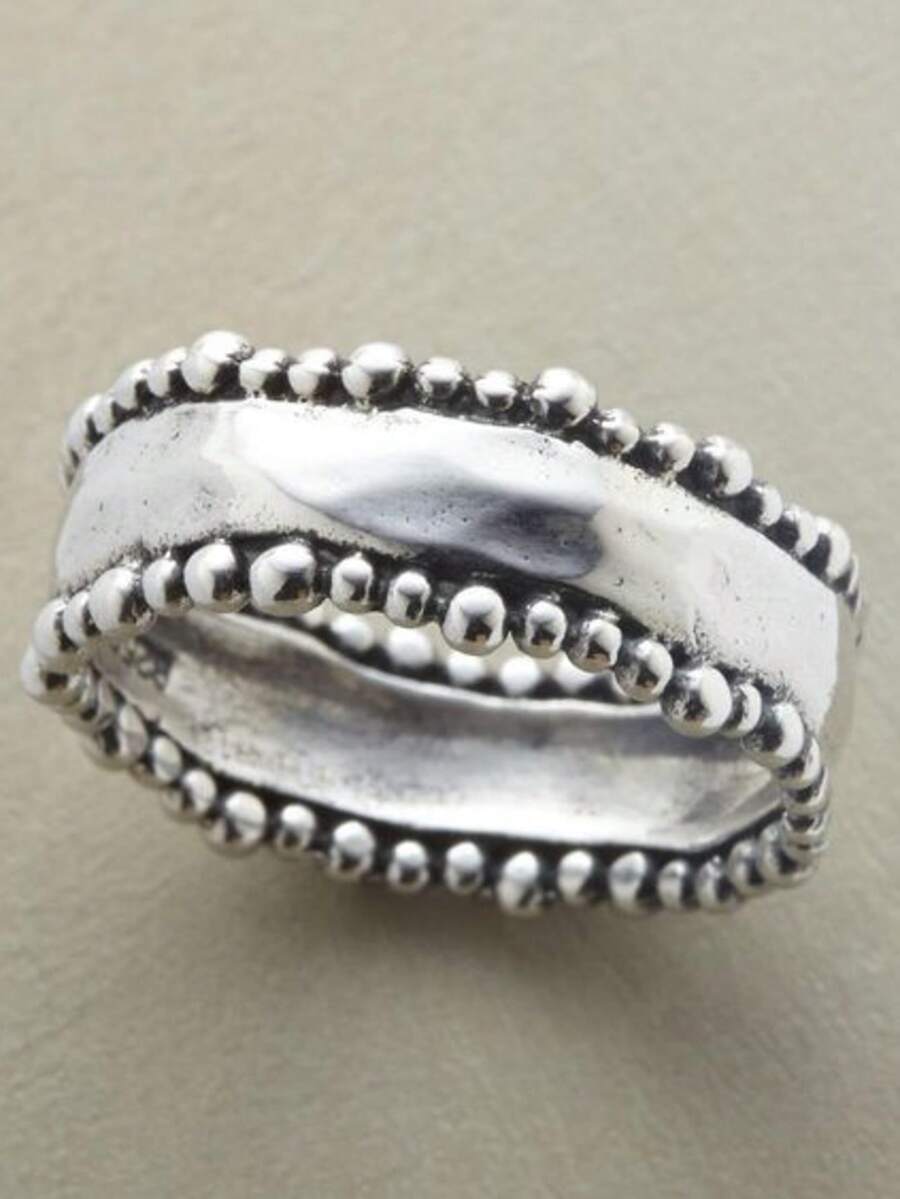 1pc Silver Plated Ring, Suitable For Engagement, Wedding, Party And Daily Wear, Perfect For Birthday, Anniversary Or Valentine's Day - Silver - View 1