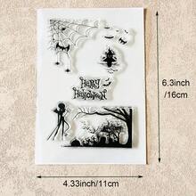 Halloween Clear Silicone Stamp, Pumpkin Witch Ghost For DIY Scrapbooking Card Making Journal Paper Craft Decor - Halloween-1 - View 11