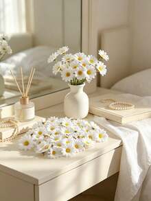 White Daisy Artificial Flowers, Fake Daisy Heads, Spring Wildflowers, Suitable For Party Decoration (Vase Not Included), Valentine's Day, Birthday Gift, Graduation Ceremony Gift, Autumn Decoration - Daisy - View 10