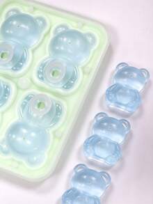 1pc 4-Cavity/1-Cavity Cute Teddy Bear Ice Mold, Flexible Silicone Ice Tray, Suitable For Freezer - Multiple Styles - View 9