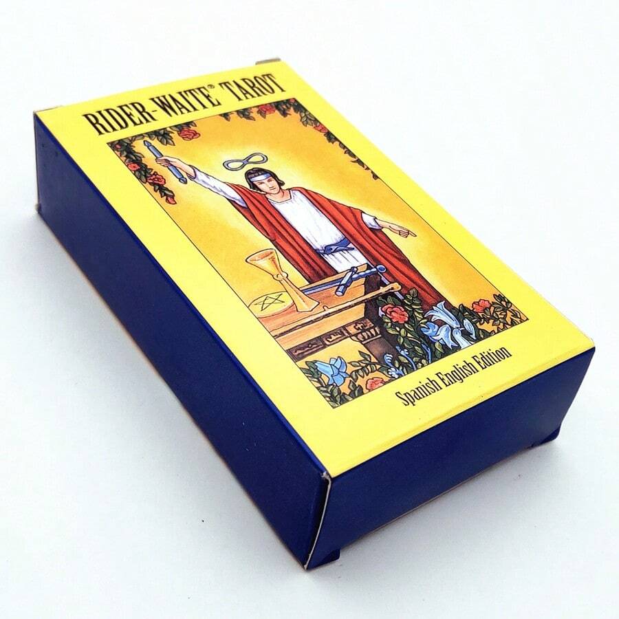 English And Spanish Language Rider Waite Tarot Cards A Set 78-Card Board Game Playing Decks - Yellow - View 1