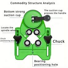 Tile Drilling Positioning Tool, Glass & Marble Drilling Positioning Tool, Tile Chamfering Tool, Tile & Marble Suction Cup Drilling Positioning Tool, Drilling Positioning Tool, Glass Suction Cup Positioning Hole Opener, Drilling Suction Cup Positioning Drilling Tool - A - View 7