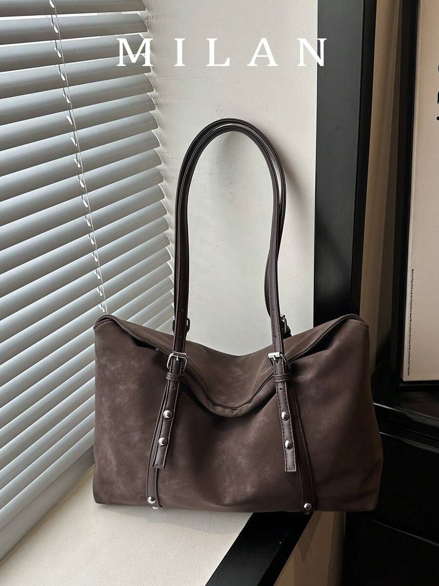 Premium Suede Pillow Bag For Women 2026 New Matte Patchwork Underarm Bag Large Capacity Shoulder Crossbody Bag