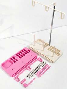 3-Roll Sewing Machine Thread Rack - Suitable For Home Embroidery, Detachable Sewing Storage Rack, Dedicated Sewing Machine Thread Rack, Suitable For Home And Handmade Sewing Studio - Multicolor - View 4