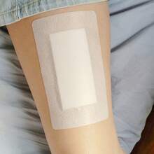 5/25/55pcs Large Bandages Wound Care Flexible Adhesive Bandages Latex Free Fabric For And Protect Wounds Large Size For First Wound Care - White - View 2