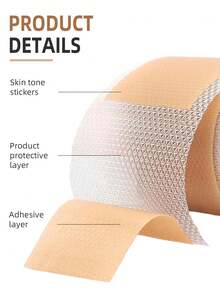 2/4pcs Of Silicone Gel Scar Patch, Self-Adhesive Scar Concealer, Matches Human Skin Tone, Invisible Coverage, Breathable And Comfortable, Suitable For Various Social Occasions, Such As Meetings, Dates, Dinners, And Ceremonies. - Skin-colored Scar Patch - View 7