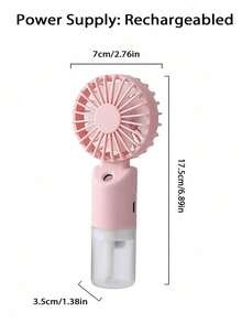 Mini Handheld Mist Fan, Portable Electric Fan, 2-Speed Adjustable, 500mAh Battery, Desktop Fan For Summer, Humidifying & Cooling, Suitable For Indoor/Outdoor Camping, Rechargeable Fan For Students - Multicolor - View 8
